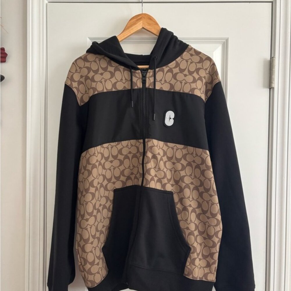 Coach hooded jacket worn 2xs.